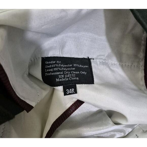 Pallini Men’s 2 Piece Suit 40R 30W Italy Green Silver Accents - Picture 13 of 16